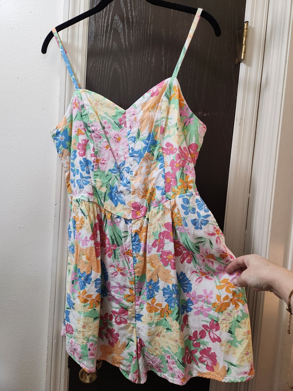 Old Navy Floral Romper in White, Pink, Blue, Yellow & Green